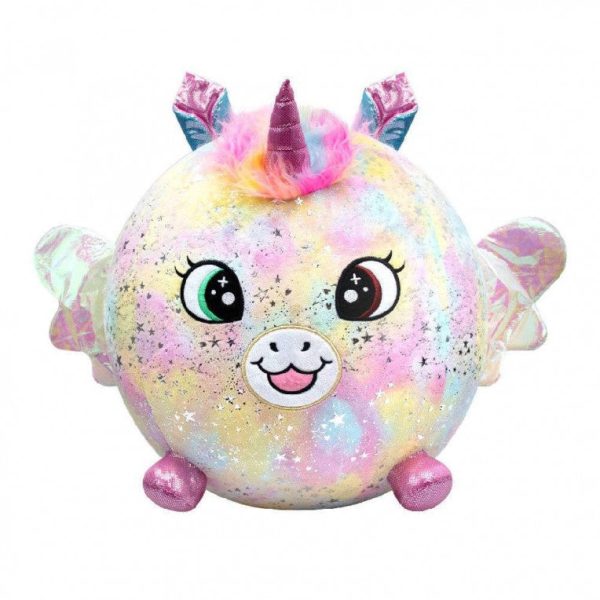 BIGGIES SHINY CORNS XXL INFLATABLE PLUSH BALL - RAINBOW UNICORN Cheap