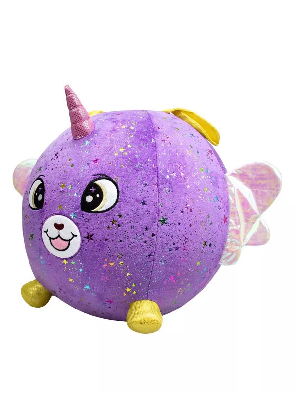 BIGGIES SHINY CORNS XXL INFLATABLE PLUSH BALL - PURPLE DOG Online