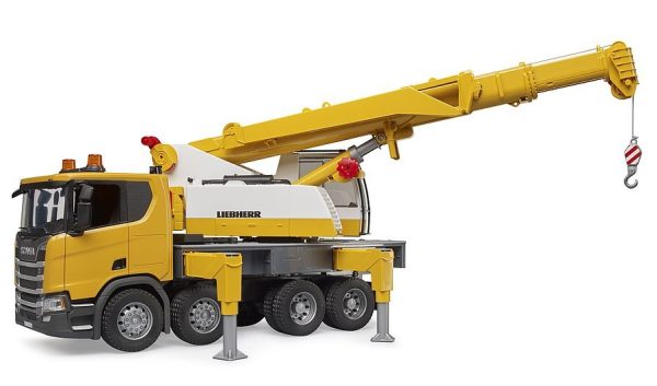 BRUDER CONSTRUCTION 1:16 SCANIA SUPER 560R LIEBHERR CRANE TRUCK WITH LIGHT & SOUND For Discount