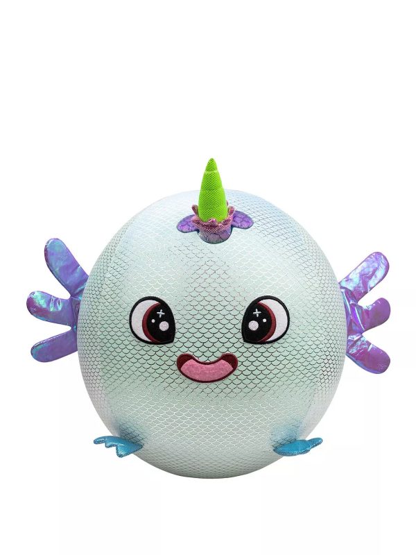 BIGGIES SHINY CORNS XXL INFLATABLE PLUSH BALL - MINT GREEN AXOLOTL Online