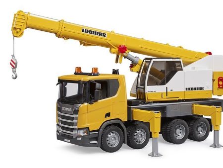 BRUDER CONSTRUCTION 1:16 SCANIA SUPER 560R LIEBHERR CRANE TRUCK WITH LIGHT & SOUND For Discount