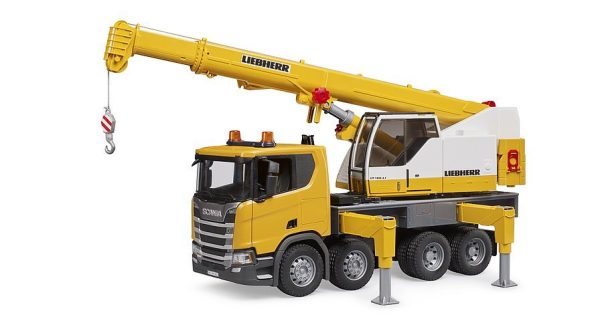 BRUDER CONSTRUCTION 1:16 SCANIA SUPER 560R LIEBHERR CRANE TRUCK WITH LIGHT & SOUND For Discount