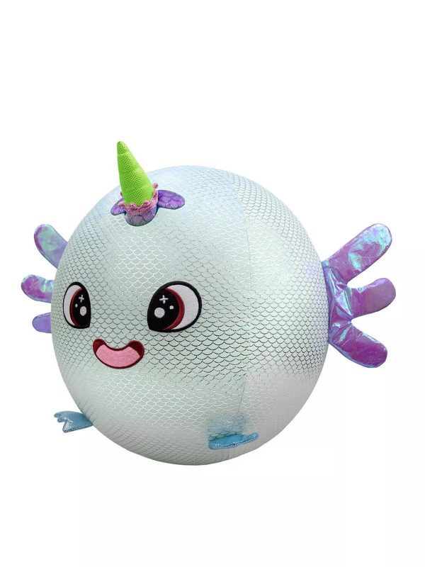 BIGGIES SHINY CORNS XXL INFLATABLE PLUSH BALL - MINT GREEN AXOLOTL Online