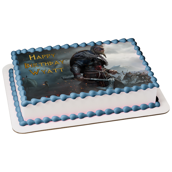 Assassins Creed Valhalla Elvor Edible Cake Topper Image ABPID52180 Online