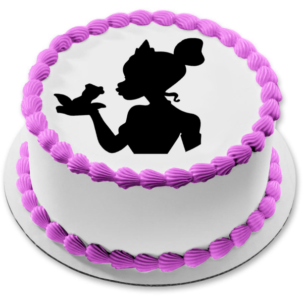 The Princess and the Frog Princess Tiana Silhouette Edible Cake Topper Image ABPID52234 Online Sale