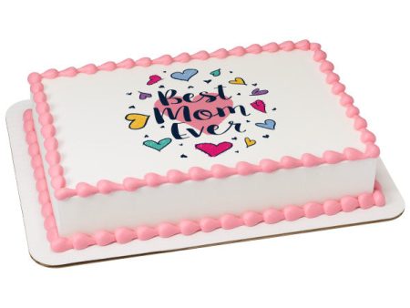 Best Mom Ever Edible Cake Topper Image Online now