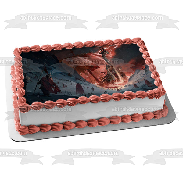 Assassin s Creed Ragnarok Vikings Edible Cake Topper Image ABPID52179 on Sale