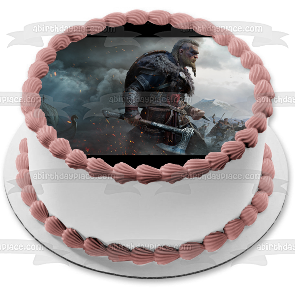 Assassins Creed Valhalla Elvor Edible Cake Topper Image ABPID52180 Online