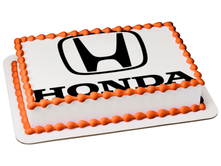 Honda Logo Car Company Black Edible Cake Topper Image ABPID52192 Sale