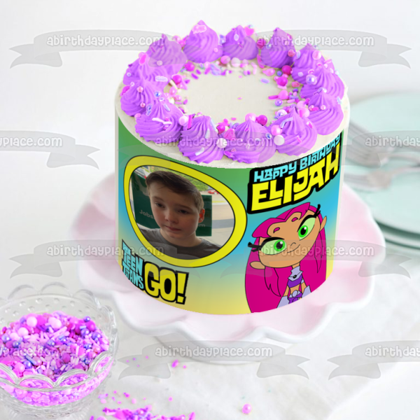 Teen Titans Go! Starfire Add Your Own Photo Frame Personalizable Dc Comic Books Cartoon Princess Koriand r Tamaran Edible Cake Topper Image Frame ABPID52238 Online Hot Sale