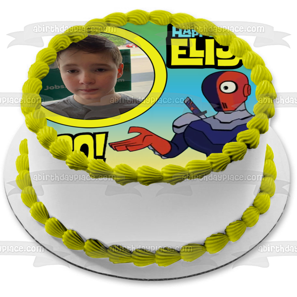 Teen Titans Go! Sladeadd Your Own Photo Frame Personalizable Deathstroke Slade Joseph Wilson DC Comic Books Cartoon Edible Cake Topper Image Frame ABPID52239 Discount