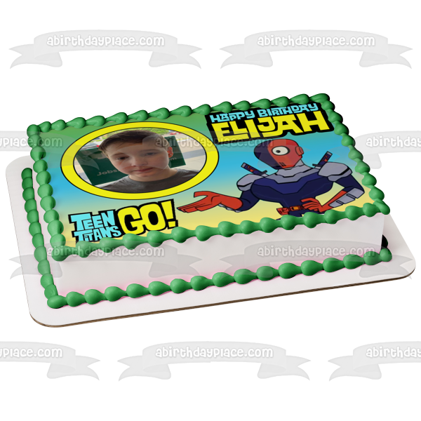 Teen Titans Go! Sladeadd Your Own Photo Frame Personalizable Deathstroke Slade Joseph Wilson DC Comic Books Cartoon Edible Cake Topper Image Frame ABPID52239 Discount