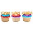 Fiesta Gold Balloon Words Mini Cupcake Layon Supply