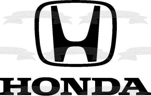 Honda Logo Car Company Black Edible Cake Topper Image ABPID52192 Sale