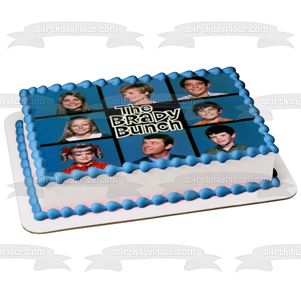 The Brady Bunch Marcia Jan Cindy Mike Peter Bobby Carol Greg Edible Cake Topper Image ABPID52252 Fashion