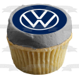 Volkswagen Logo VW Car Company White Blue Edible Cake Topper Image ABPID52194 For Sale