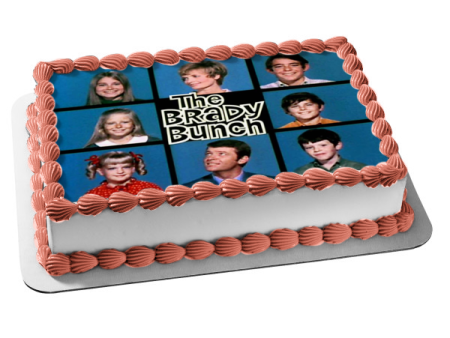 The Brady Bunch Marcia Jan Cindy Mike Peter Bobby Carol Greg Edible Cake Topper Image ABPID52252 Fashion