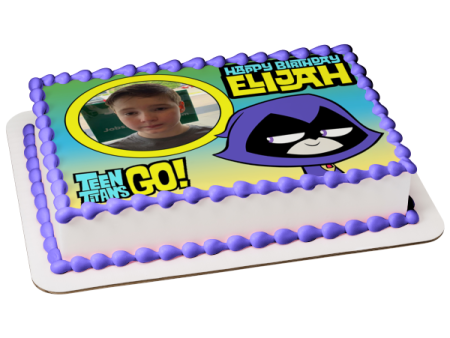 Teen Titans Go! Cyborg Add Your Own Photo Frame Personalizable Booyah! Victor Stone DC Comic Books Cartoon Edible Cake Topper Image Frame ABPID52236 Fashion