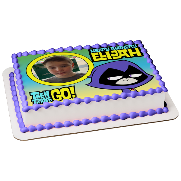 Teen Titans Go! Cyborg Add Your Own Photo Frame Personalizable Booyah! Victor Stone DC Comic Books Cartoon Edible Cake Topper Image Frame ABPID52236 Fashion