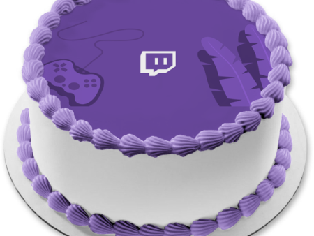 Twitch Video Streaming Service Logo Edible Cake Topper Image ABPID52247 Online Sale