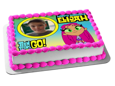 Teen Titans Go! Starfire Add Your Own Photo Frame Personalizable Dc Comic Books Cartoon Princess Koriand r Tamaran Edible Cake Topper Image Frame ABPID52238 Online Hot Sale