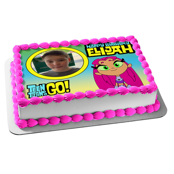 Teen Titans Go! Starfire Add Your Own Photo Frame Personalizable Dc Comic Books Cartoon Princess Koriand r Tamaran Edible Cake Topper Image Frame ABPID52238 Online Hot Sale