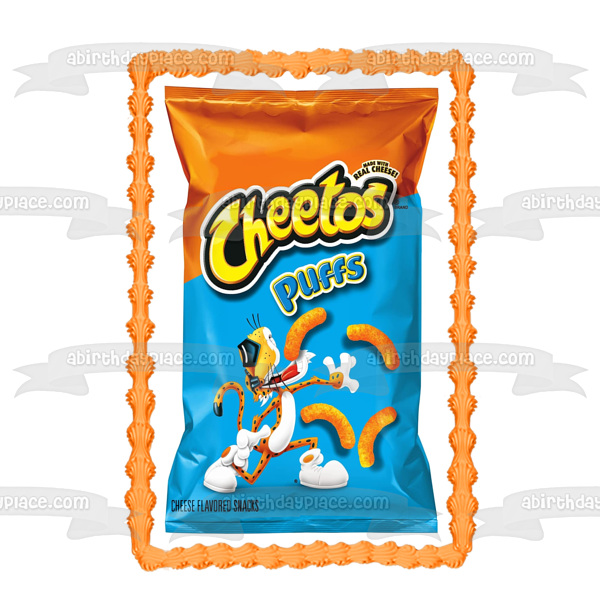 Cheetos Puffs Cheese Snacks Bag Edible Cake Topper Image ABPID52246 on Sale