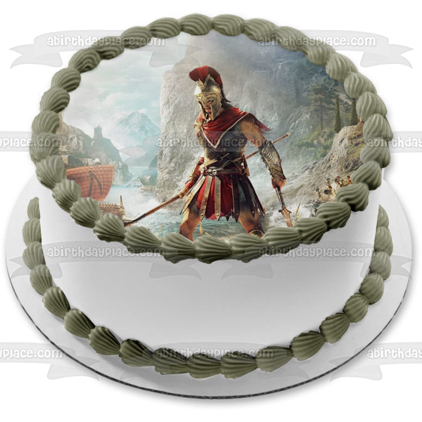 Assassins Creed Odyssey Spartan Edible Cake Topper Image ABPID52177 For Sale