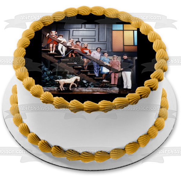 The Brady Bunch Cast Cindy Jan Marcia Carol Alice Mike Bobby Peter Greg Edible Cake Topper Image ABPID52254 Discount