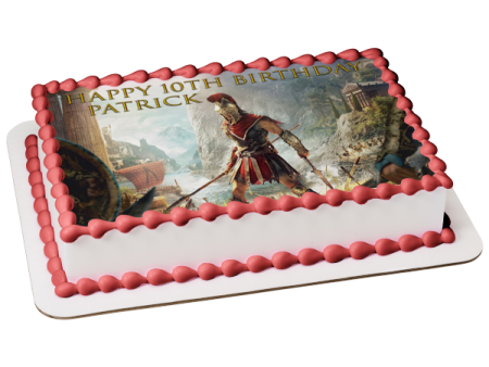 Assassins Creed Odyssey Spartan Edible Cake Topper Image ABPID52177 For Sale