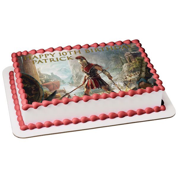 Assassins Creed Odyssey Spartan Edible Cake Topper Image ABPID52177 For Sale