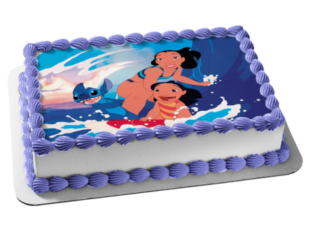 Disney Lilo & Stitch Nani Surfing Edible Cake Topper Image ABPID52243 For Cheap