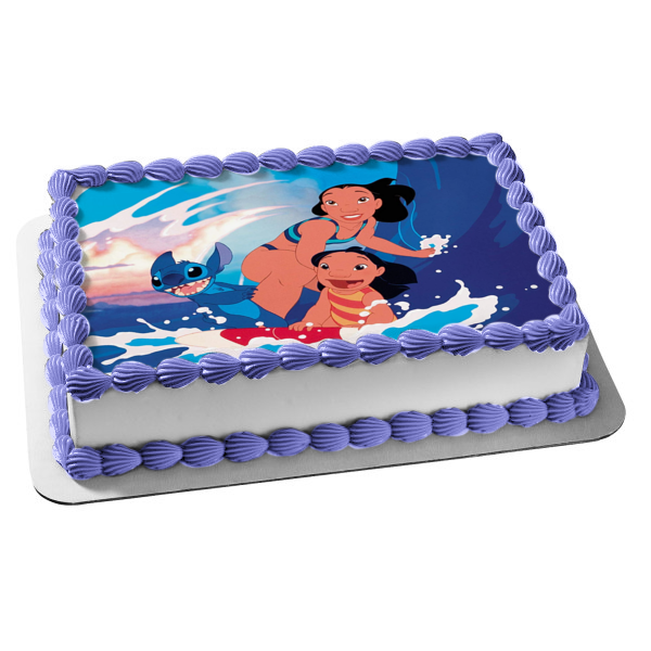 Disney Lilo & Stitch Nani Surfing Edible Cake Topper Image ABPID52243 For Cheap